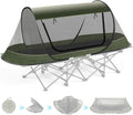 Pop-Up Mosquito Tent for Camping 1 Person Bug Net Cot Tent 3s Automatic Setup Screen Net for Adults &amp Kids Fits with Camping Cot Lightweight &amp Portable for Outdoor Hiking Traveling