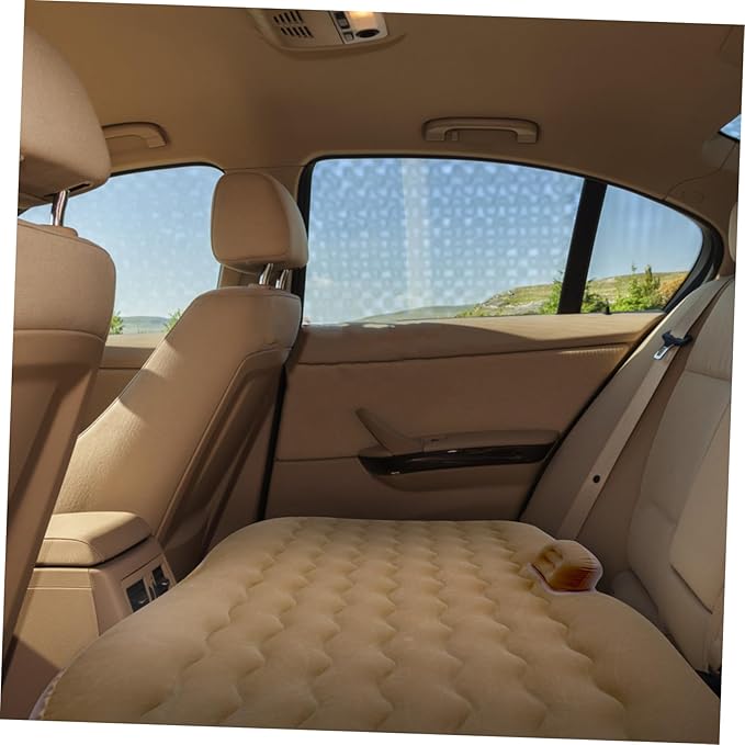 1Set Comfortable SUV Inflatable Air Mattress Bed Practical Back Seat Inflatable Bed for Car to Inflate Deflate Odorless Breathable for Camping and Road
