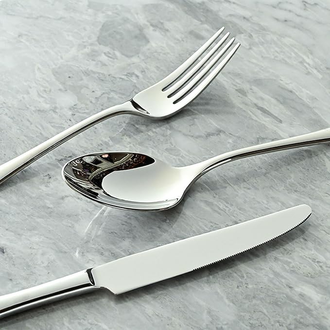 Utensil Sets for 4 Stainless Steel Silverware Set Luxury Cutlery Sets for Camping Afternoon tea Hotel Dishwasher Safe