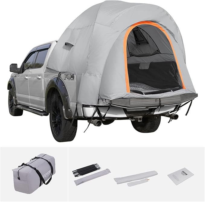 VEVOR SUV and Pickup Truck Camping Tents Waterproof Double Layer Design with Carry Bag Accommodates 2-9 Persons for Outdoor Activities