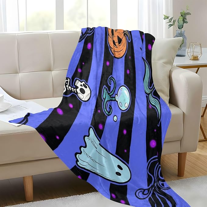 Halloween Mermaid Gothic Soft Cozy Throws for Living Room Couch Throw Blanket Soft for Couch Sofa BedParty 50 x 70