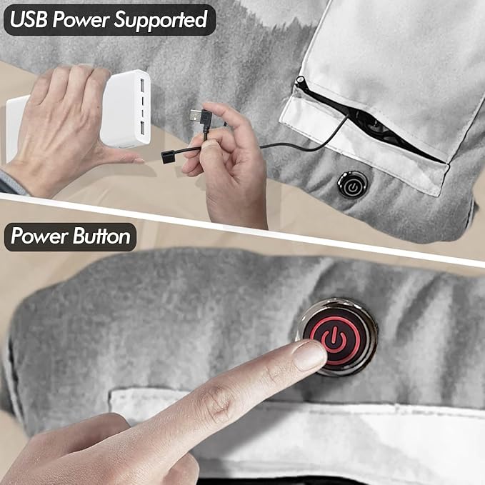 Heated Sleeping Bag pad Operated by 5V/2A USB Power Supply 3 Adjustable Temperature Levels Heated Sleeping Bag Liner for Cold Weather Backpacking or Hiking (Mountains 76 x 24)