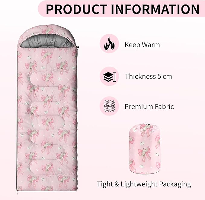 Camping Sleeping Bags Lightweight Waterproof Sleeping Bag and Compact with Compression Sack for Outdoor