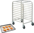 VEVOR 10-Tier Bun Pan Rack Aluminum Racking Trolley Storage with Brake Wheels Commercial Bakery Racks for Half &amp Full Sheet Speed Rack For Kitchen Home Bread Baking Equipment 26L x 20.3W x