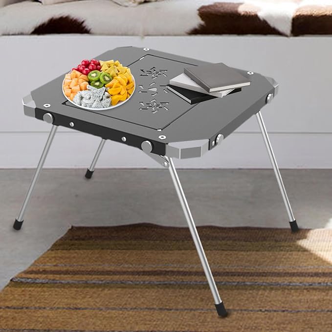 Portable Folding Camping Table – Multifunctional and Foldable Picnic Supplies – Small Side Table for Outdoor and Camping for Friends Gathering Garden Sports Home Patio Picnic Lawn