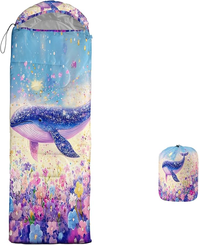 AILONEN Sunflower Sunset Sleeping Bag for Boys Girls Adults3 Season Warm &amp Cool Weather Botanical Design Lightweight Waterproof Camping Sleeping BagHikingOutdoor Backpack Traveling