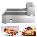 35x24x18.5 Inch Maple Syrup Evaporator Pan304 Stainless Steel Maple Syrup PanEvaporator Pan for Boiling Maple Syrup with 2 ValvesThermometer Divided Pan