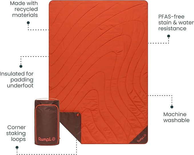 Rumpl Overland Mat – Waterproof Padded Ground Cover and Blanket Sedona