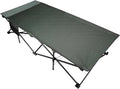 REDCAMP 39.4 W Extra Large Camping Cot for Adults 500lbs Oversized Tall Sleeping Cots Heavy Duty XXL Cots Portable for Outdoor Indoor Office Dark Grey