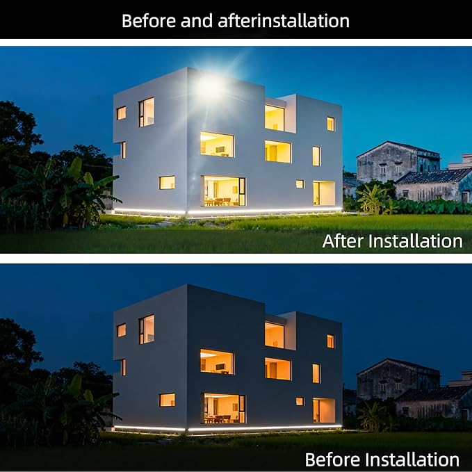 3 Pack 150W LED Flood Light 19500LM High Brightness Security Lighting IP66 Waterproof Outdoor Flood Lights with Plug 5000K Daylight White Floodlight for Yard Workshop Driveway
