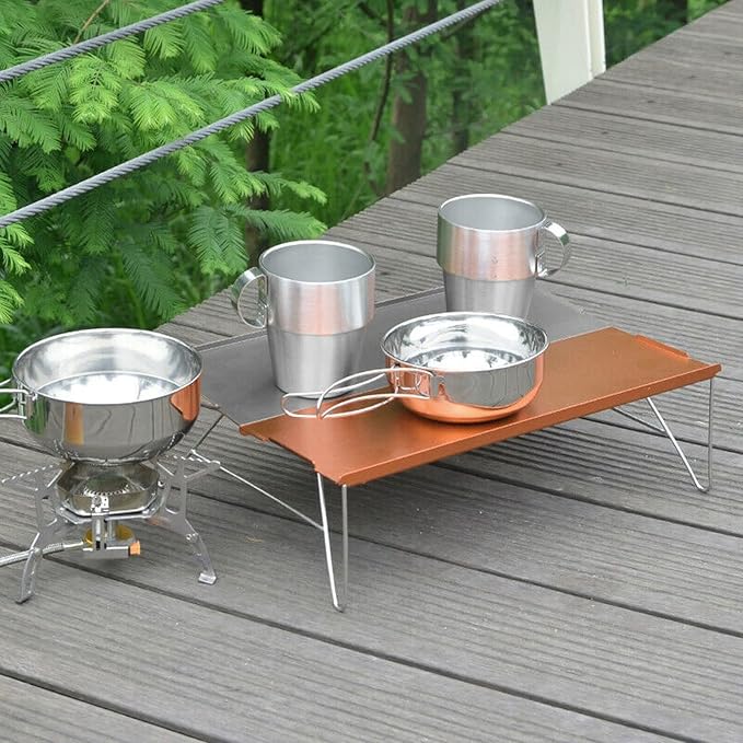 Picnic Tables Folding Camping Table Portable Beach Collapsible Picnic Table+Bag Aluminum Alloy Outdoor Mini Barbecue Table Tea Desk
