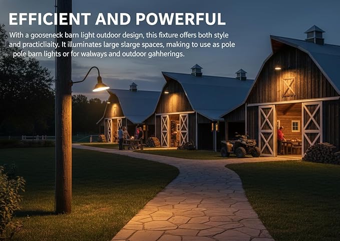AGB101-AS20-BZ Gooseneck Barn Light - Bronze Outdoor Dome with Incandescent Downlight | Wall-Mount Fixture for Patios Gardens Pathways and Large Outdoor Living Spaces