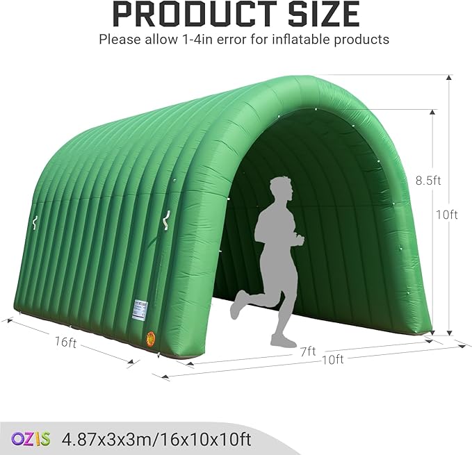 OZIS 16Ft Inflatable Tunnel Entrance Sports with Installed Blower Inflatable Football Tunnel Tent Entryway for Business Advertising Event Exhibition Promotion(16x10x10Ft)