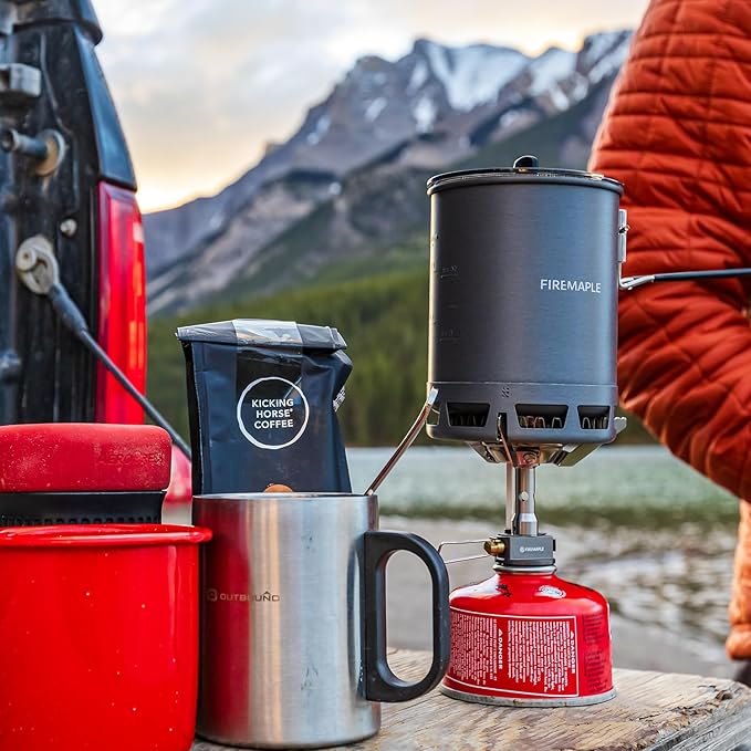 Fire-Maple Petrel Quickboil Pro Ultralight Cooking System – Compact &amp Fast-Boiling Backpacking Stove Pot Set Ideal for Hiking Solo Camping Travelling Hunting Trips | PETREL SYSTEM w/Greenpeak