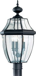 Sea Gull Lighting 8239-12 Lancaster Outdoor Post Lantern Outside Fixture 24'' Height Black
