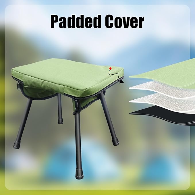 Camping Stool Portable Folding Stool with Carry Bag Compact Camping Chair for Fishing Hiking Travel