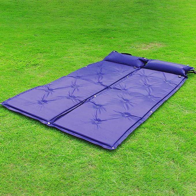 Inflatable Sleeping Pad for Camping Lightweight Wear Resistant Mat with Built Pillow Portable Sleep Supply for Travel Backpacking Hiking and Outdoor Activities