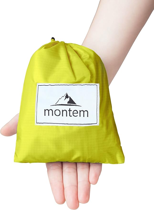 Montem Premium Pocket Blanket/Compact Picnic Beach Outdoor Camping Blanket Made from Premium Soft and Lightweight Water Resistant Material Ideal for Camping/Traveling/Hiking (Navy)