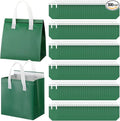 300 Pack Insulated Bags Bulk for Food Delivery 9.5 x 9.5 x 6 Thermal Take Away Bag for Hot Cold Food Coffee Milk Pizza Seafood Disposable Grocery Bag for Catering Restaurant(Dark Green)