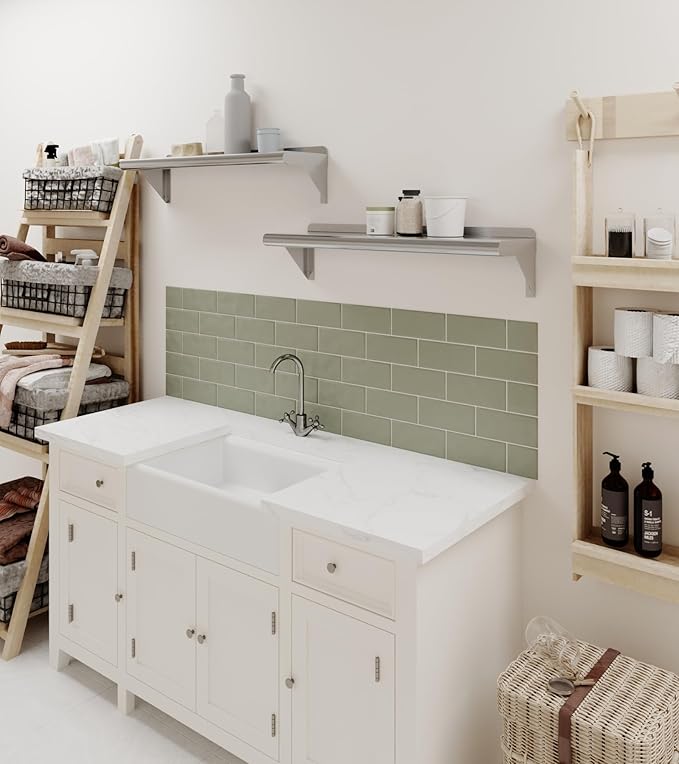AmGood 8 X 30 Stainless Steel Wall Shelf | Metal Shelving | Garage Laundry Storage Utility Room | Restaurant Commercial Kitchen | NSF