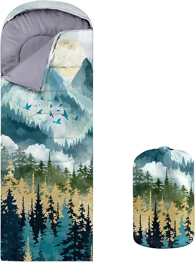 Camping Sleeping Bags Lightweight Waterproof Sleeping Bag and Compact with Compression Sack for Outdoor
