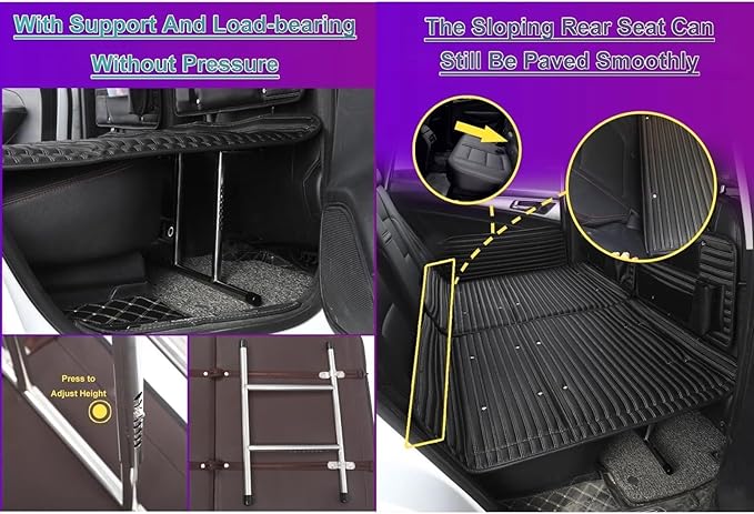 Non-Inflatable Foldable Car Mattress Camping &amp Travel Bed for SUV Truck Universal Backseat Mattress