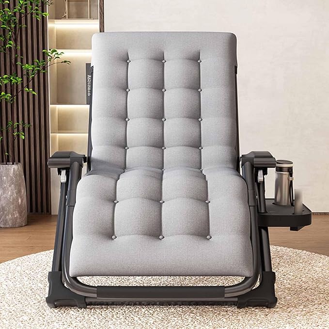 Portable Fold Out Chair Bed with Thickened Pearl Cotton Comfortable Outdoor Chairs for Camping Office Rest and Courtyard