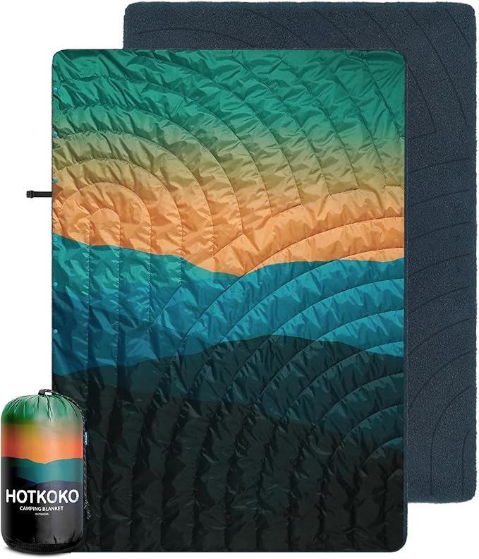 Waterproof Stadium Blanket Fleece Camping Blanket Wearable Soft Warm Camp Blanket for Outdoor Camping Picnic Stadium Sports Beach Car