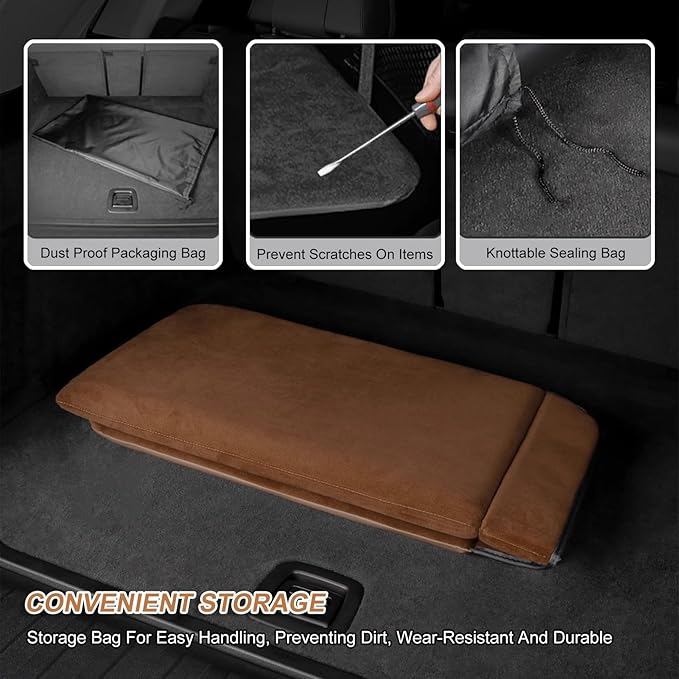 Generic Car Travel Camping Back Seat Sleeping Mattress Double-Sided Non-Inflatable Foldable Design Suitable for Most Cars Restful Sleep on The Go