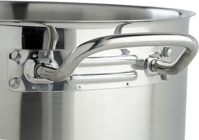 Winco Heavy-Duty Stainless Steel Stock Pot with Cover 12 Quart