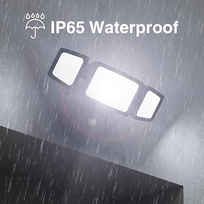 Onforu 70W Dusk to Dawn Outdoor Lighting7000LM Black Flood Lights OutdoorIP65 Waterproof Exterior Security LED Light3 Adjustable Heads Photocell Light Fixture6500K Floodlight for GaragePatioYard