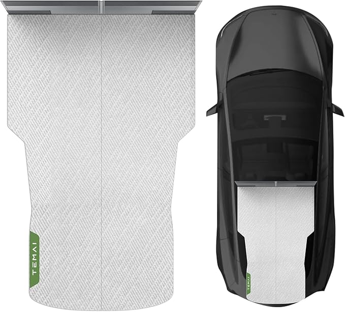 Tesla Model 3 Camping Mattress | Foldable Memory Foam Car Bed Custom-Fit for Tesla Trunk Sleep Pad Non-Slip Dual-Mode Design Skin-Friendly Cover Ideal for Road Trips &amp Car Camping