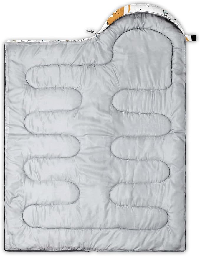 Kids Sleeping Bag for Boys GirlsCute Puppy Print-Lightweight Warm Portable Outdoor Indoor-Waterproof Cold Weather Resistant Sleeping Bag for Camping Hiking