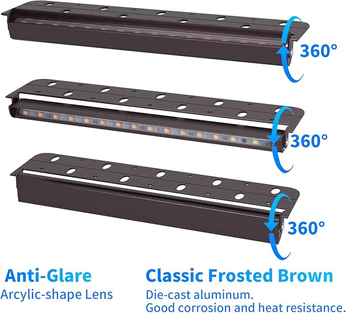 4-Packs 5W 12inch LED Hardscape Paver Lighting12V AC/DC Low Voltage Retaining Wall LightsLED Landscape Lighting5000K Daylight White Outdoor Step Light50000 Hours Lifespan