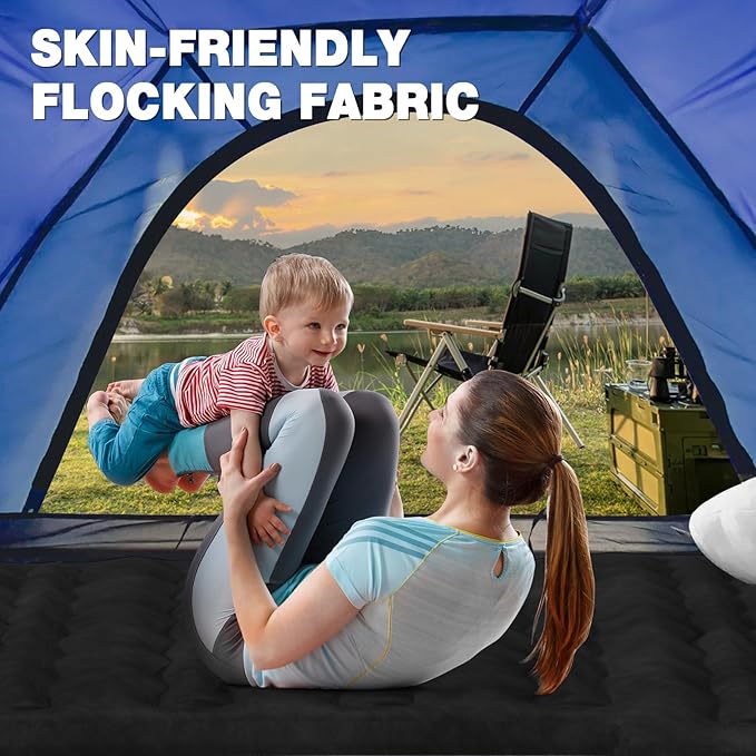Truck Bed Air Mattress Full Size Truck Beds Inflatable Air Mattress Bed with Air Pump 2 Pillows Carry Bag Pickup Bed Air Mattress for Chevrolet Silverado Dodge Ram Ford Black