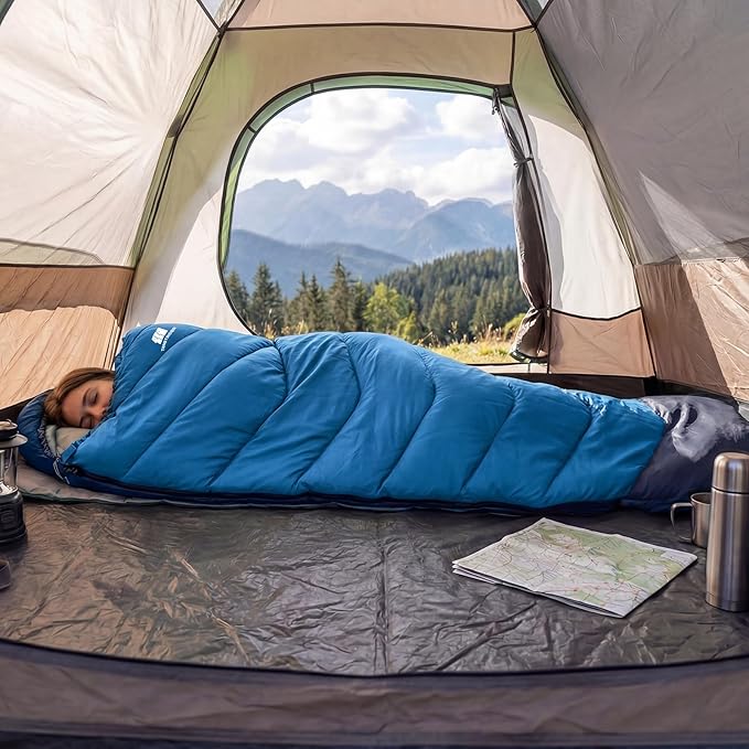 Sleeping Bags for Adults Cold Weather &amp WarmBackpacking Camping Sleeping Bag for Tall Girls BoysLightweightCompactWaterproof Camping Gear for TravelingHikingHotelOutdoor &amp Indoor