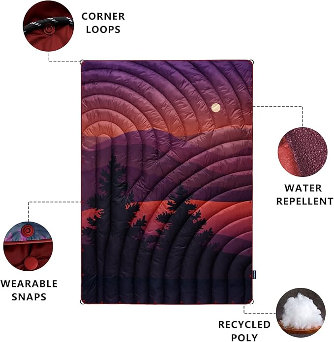Camping BlanketLightweight Puffy Printed Camping Blanket Packable Outdoor Blanket for CampingTraveling Stadium Hiking Picnics