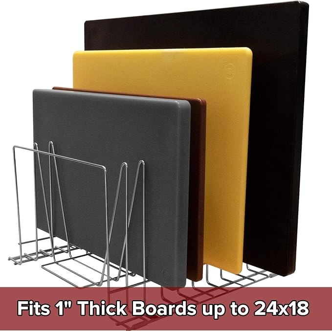 Thirteen Chefs Stainless Steel Cutting Board Rack - Ten 1 Slots fits Baking Sheets Pans and Lids - Commercial Grade Organizer and NSF Stamped for Restaurants and Kitchens