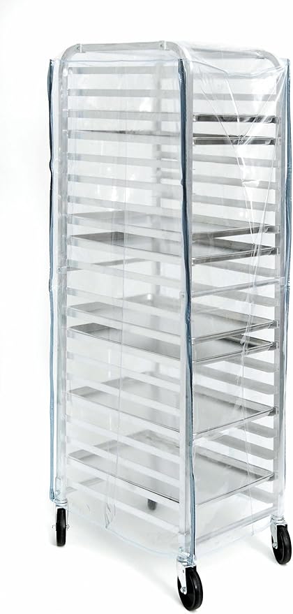 HUBERT Commercial Clear Vinyl Pan Rack Cover for Restaurants Bakeries Kitchens - 28 1/2 L x 24 1/2 W x 60 H