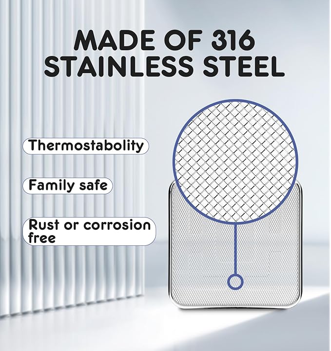 316 16pcs Stainless Steel Commercial Dehydrator Tray 15.7in Food Dehydrator Trays 16 Pack Fruit Dryer Trays BPA-Free Food Dryer Accessories