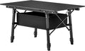 JVV Portable Camping Table Aluminum Black Folding with Storage Bag Adjustable Height 17.7-26 Inches 35.4x21.7 Inches for Outdoor Picnic BBQ