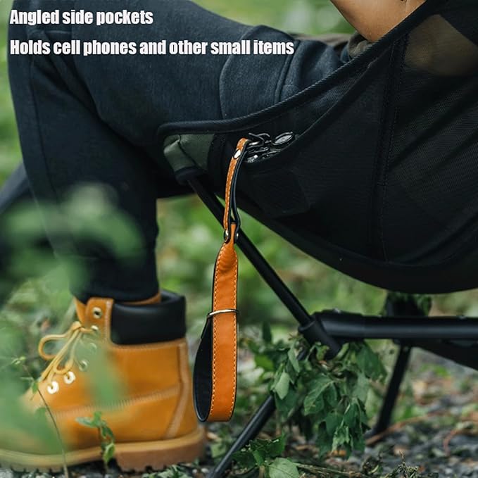 Lightweight and Comfortable Black Beach Chair Outdoor Camping Aluminum Alloy Ultra-Lightweight Dual-Purpose Folding Chair Khaki Suitable for Mountaineering and Hiking Camping Multi-Color Avail