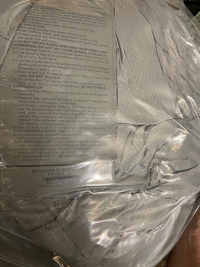 US Military Extra Long Patrol Sleeping Bag Foliage Green (Gray)