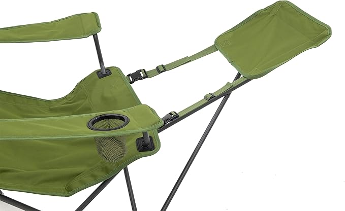 ALPS Mountaineering Escape Lounge Camping Chairs for Adults with Footrest and Adjustable Armrests Sturdy Steel Frame Compact Foldable Design and Carry Bag