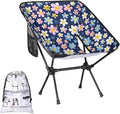 Honeybaby Folding Camping Chair Beautiful Floral Camping Chairs Lightweight Portable Chair Outdoor Foldable Chairs for Camping Travel Picnic Beach Hiking