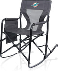 Picnic TIME NFL Woodland Rocking Camping Chair with Storage Caddy Camp Chair for Adults