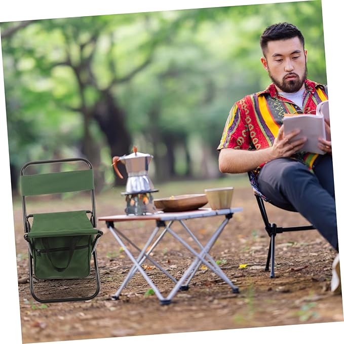 Totority Ergonomic Portable Camping Chair Folding Table Lightweight Picnic Seat Storage