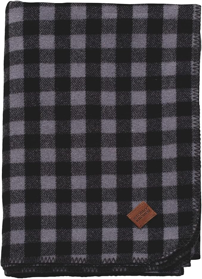 Stormy Kromer Plaid Wool Blanket Black/Gray Plaid One Size