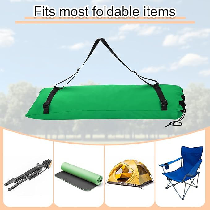 HARFINGTON Camping Chair Replacement Bag 48 Folding Chair Carry Bag Oxford Cloth Storage Tent Bag with Shoulder Strap for Travel Outdoor Camping Sports Green