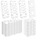 24 Pcs Plastic Drain Shelf for 1/3 1/6 Size Food Pan Clear Plastic Grate Acrylic Food Drain Trays Plastic Drain Pan Clear Drain Trays for Food Fruit Vegetables Teapot Dish Kitchen Restaurant